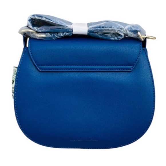 Badgley Mischka Elegant Blue Leather Shoulder Bag - Picture 2 of 2